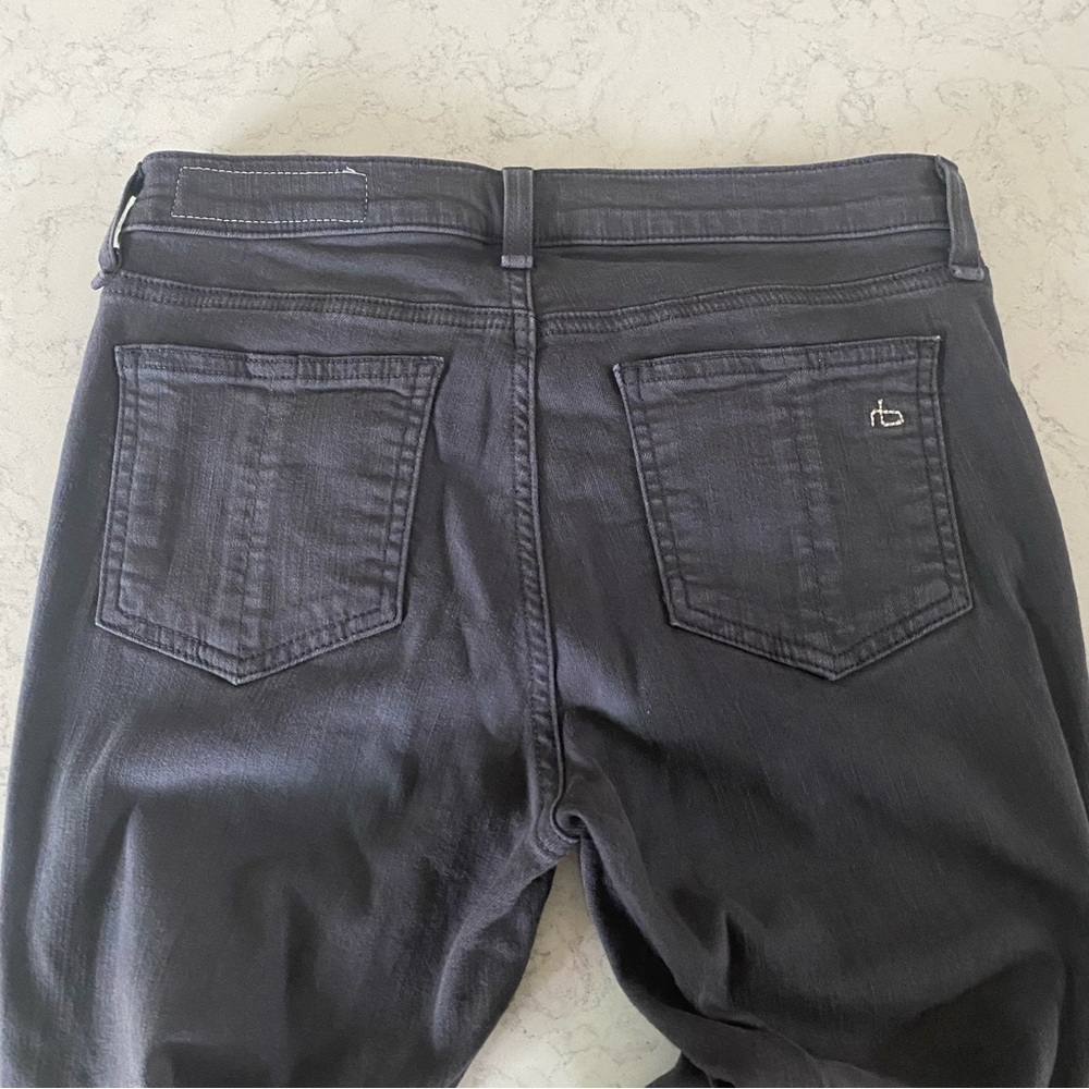 NWOT rag & bone distressed charcoal grey skinny jean - Picture 9 of 13